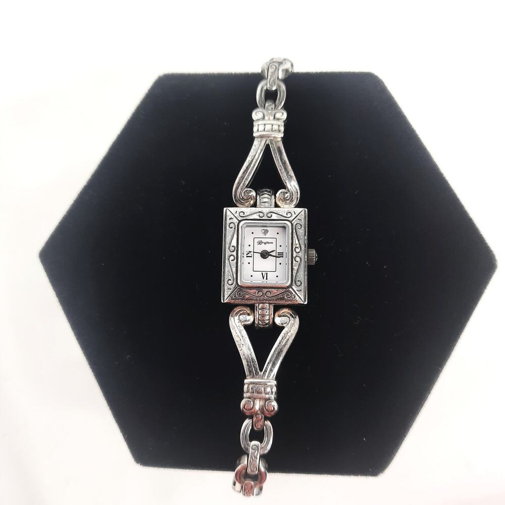 Vintage Brighton Peru Watch Sterling Silver Plated Bracelet Hearts New Battery